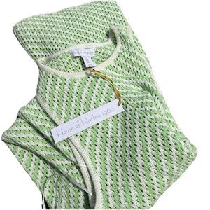 House of Harlow 1960 Revolve Green/White Chevron Sleeveless Dress, NWT Medium